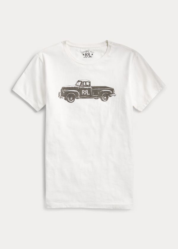 Playeras Ralph Lauren Hombre Blancos - Truck-Graphic - BDVRG3429